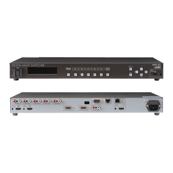IDK MSD-501 Command Reference Manual