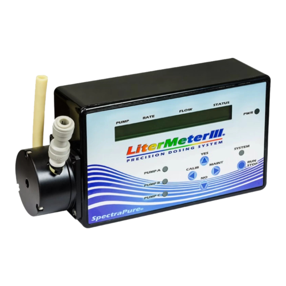 SpectraPure The LiterMeter III Installation And Operating Manual