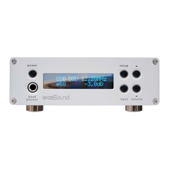 exaSound e68 Multichannel DAC Manuals