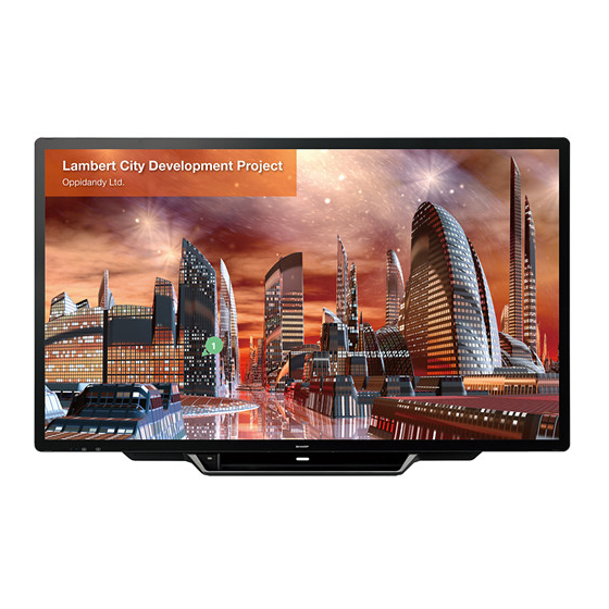 Sharp PN-L805H Setup Manual