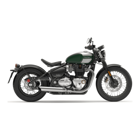 Triumph Bonneville Speedmaster 2018 Owner's Handbook Manual