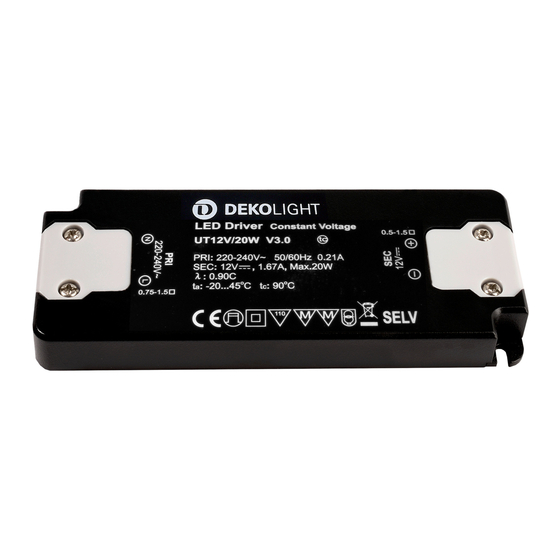 DekoLight FLAT UT12V/20W Product Notes