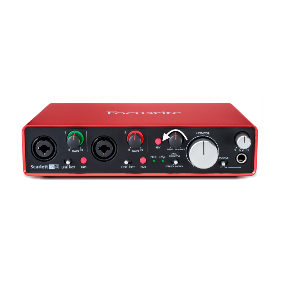 Focusrite Scarlett 2i4 Manual