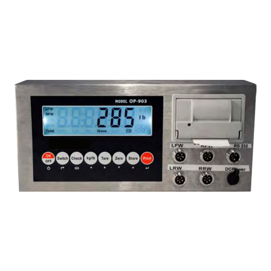 SellEton Scales OP-903 User Manual