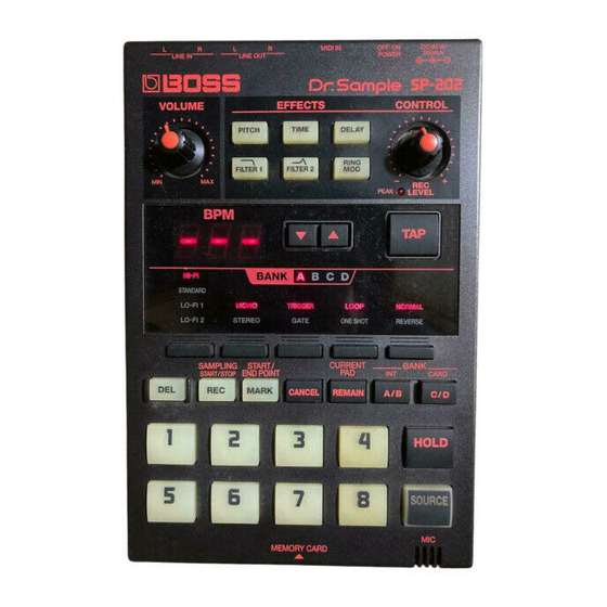 Boss Dr.Sample SP-202 Owner's Manual