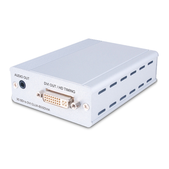 CYP CLUX-SDI2DVIA Operation Manual