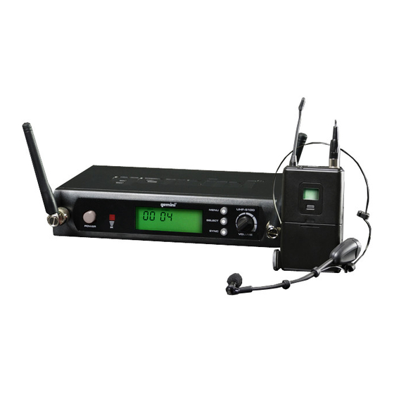 Gemini UHF-5000 Series Operation Manual