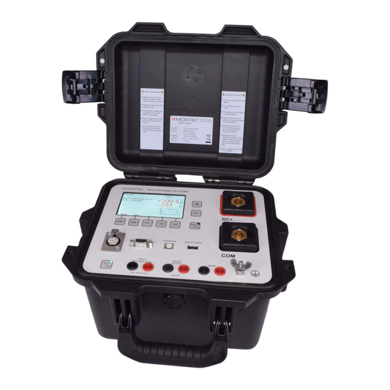 Mostec VG-BAT Series Operating Manual