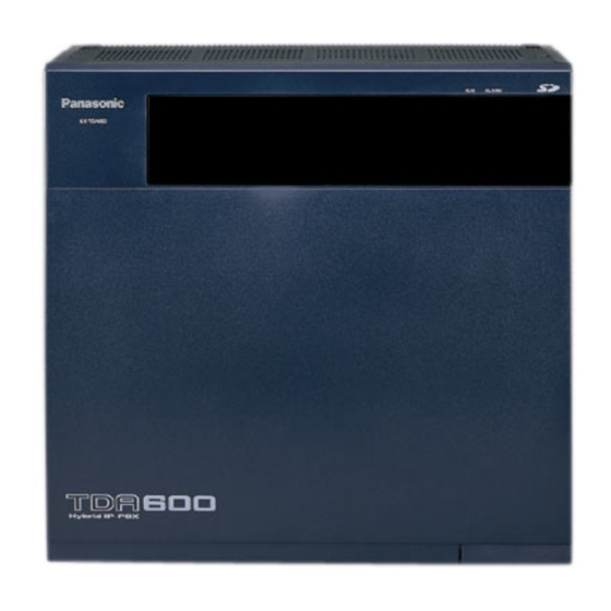 Panasonic TDA-600 Service Manual
