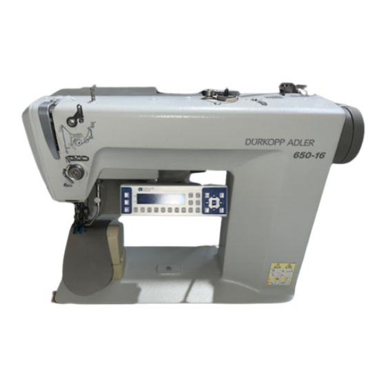Dürkopp Adler 650-16 Operating Manual