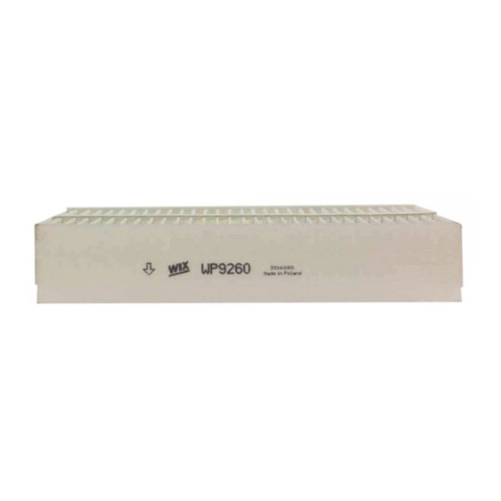 WIX Microban WP9260 Installation Instruction