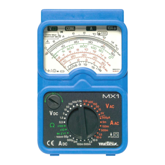 Metrix MX1 Manual
