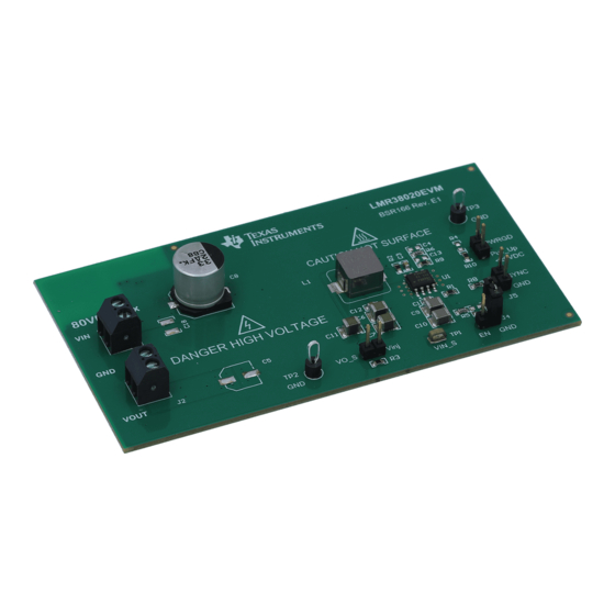 Texas Instruments LMR38020EVM User Manual