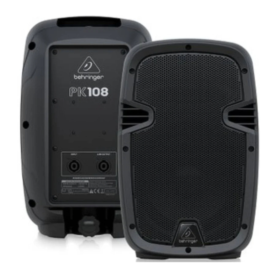 Behringer PK108 Quick Start Manual