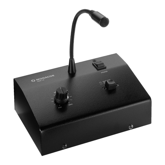 Monacor PAM-10 Instruction Manual