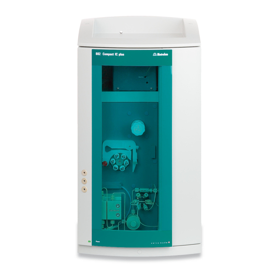 Metrohm 882 Compact IC plus Manual