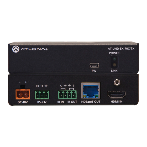 Atlona AT-UHD-EX-70C-KIT Manual
