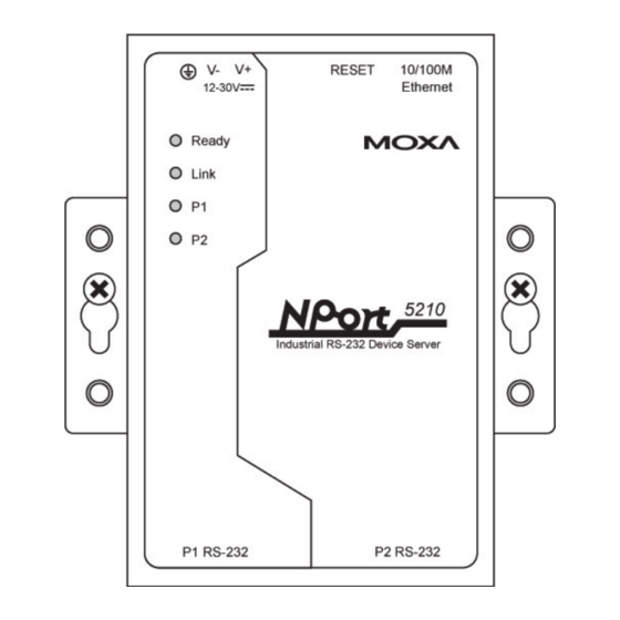 Moxa Technologies NPort 5210-T Quick Installation Manual