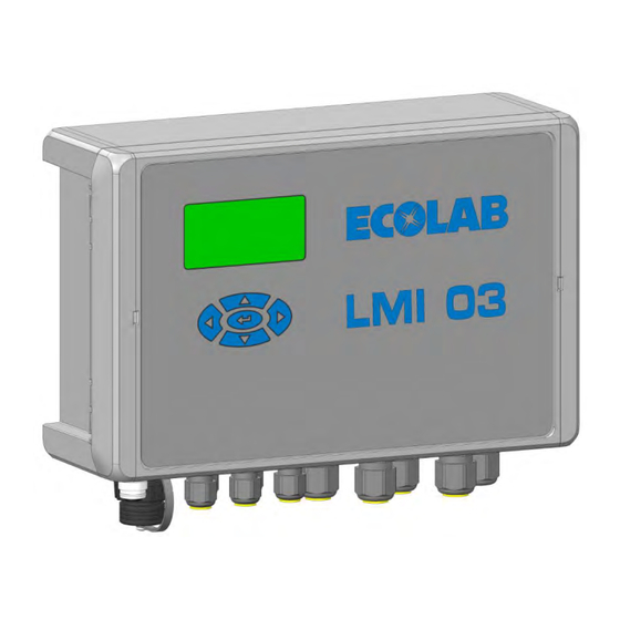 Ecolab LMI03 Operating Instructions Manual