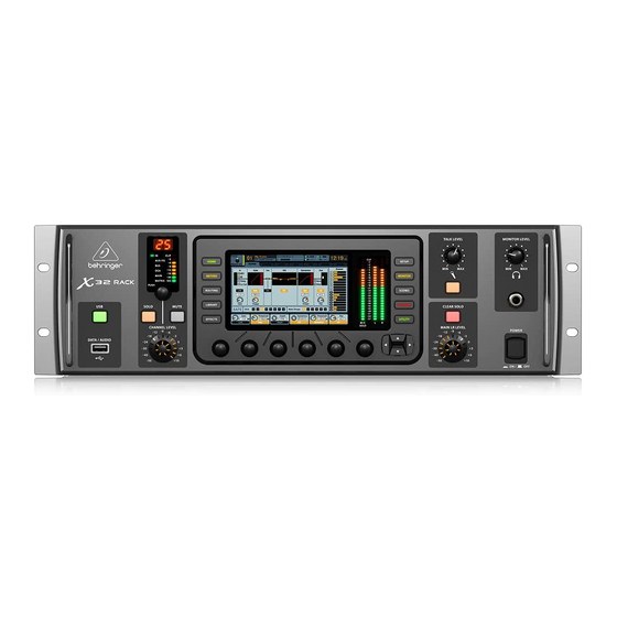 Behringer X32 Quick Start Manual