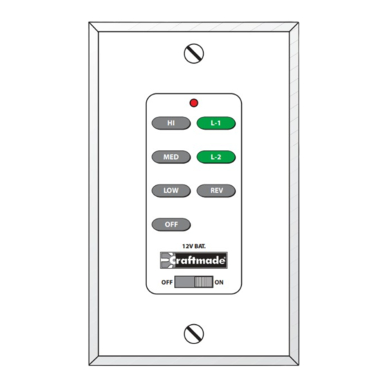 Craftmade TCS Plus Installation Instructions Manual