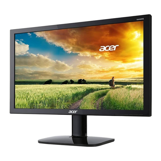 Acer KA240H LCD Monitor Manuals