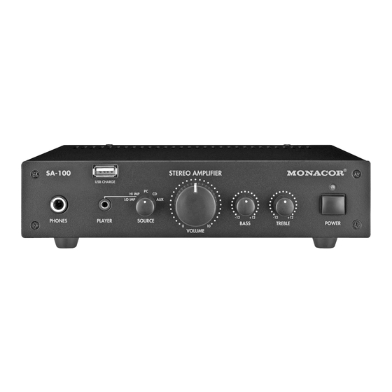 Monacor SA -100 Instruction Manual