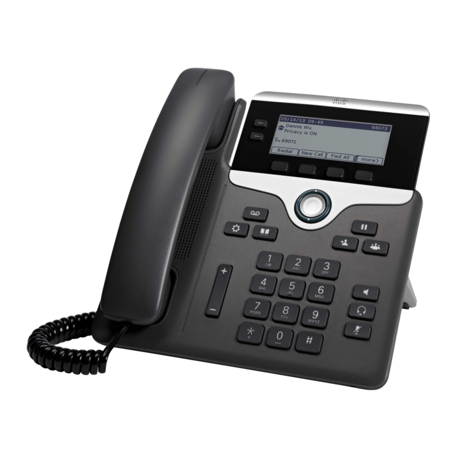 Cisco 7821 - Two-Line IP Phone Quick Reference