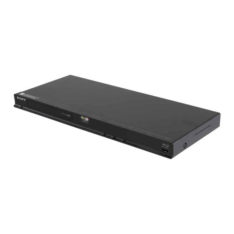 Sony BDP-BX58 Specifications