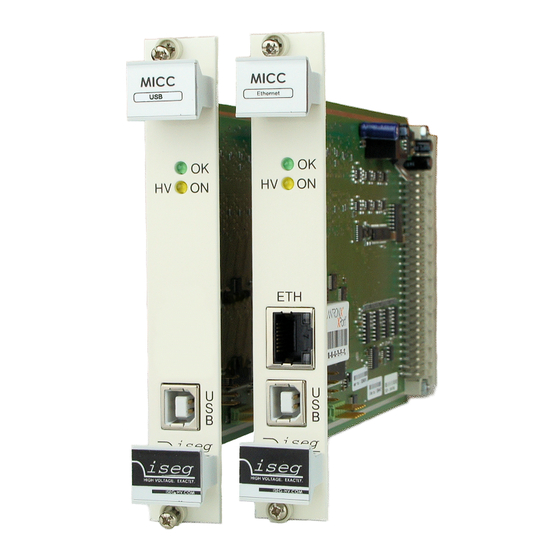 iseg MICC Technical Documentation Manual