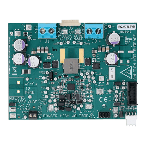Texas Instruments BQ25758EVM User Manual