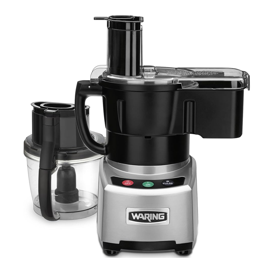 WARING COMMERRCIAL WFP16SC / WFP16SCD - FOOD PROCESSORS Manual