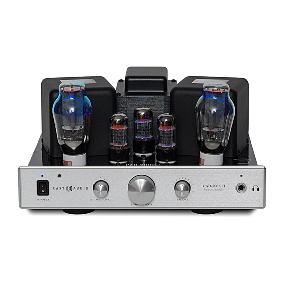 Cary Audio Design CAD 300SEI LX-20 Operating Manual