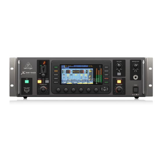 Behringer X32 Quick Start Manual