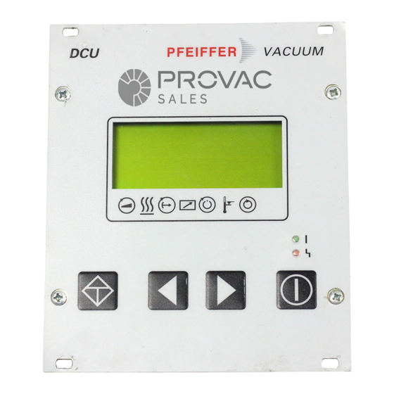 Pfeiffer Vacuum DCU 002 Operating Instructions Manual