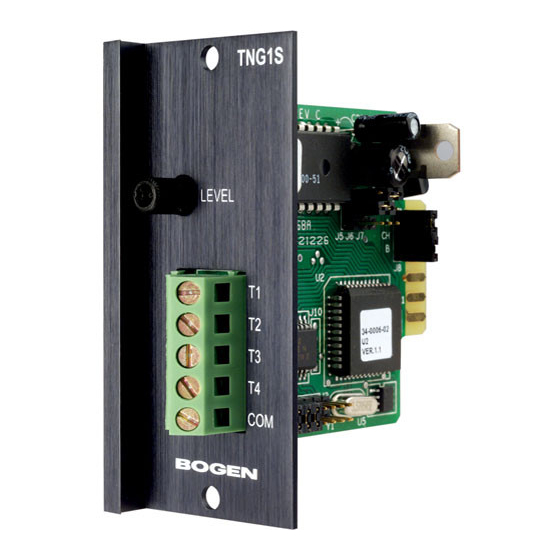 Bogen TNG1S Install Manual