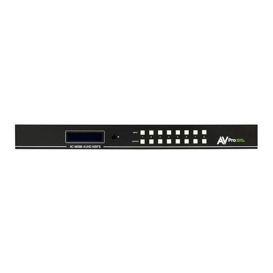 AVProEdge AC-MX88-AUHD-NSFS User Manual
