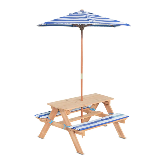 LifeSpan Sunset Picnic Table with Umbrella Instructions Manual