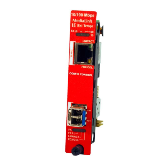 IMC Networks IE-iMcV-MediaLinX TX/SFP Operation Manual