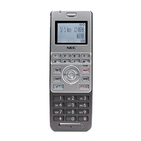 NEC UNIVERGE MH240 Wireless IP Telephone Manuals