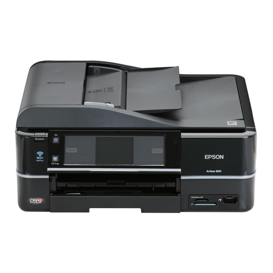 Epson Artisan 800 Quick Start Manual