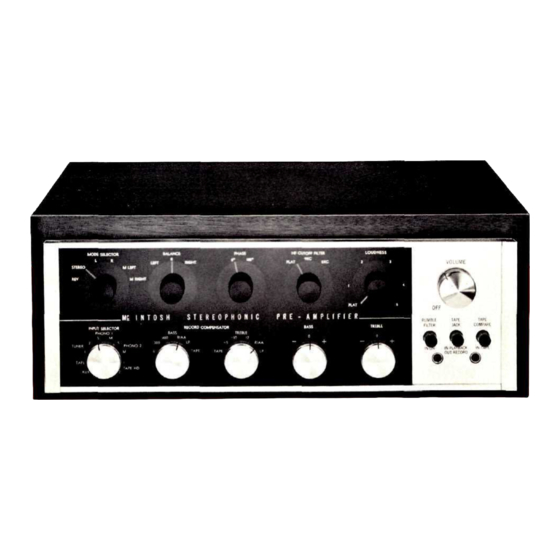 McIntosh C20 Maintenance Manual