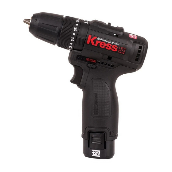 KRESS KU362 Cordless Impact Drill Manuals
