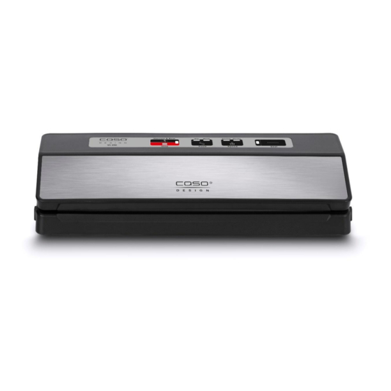 CASO DESIGN VC 250 Deluxe All-In-One Original Operating Manual
