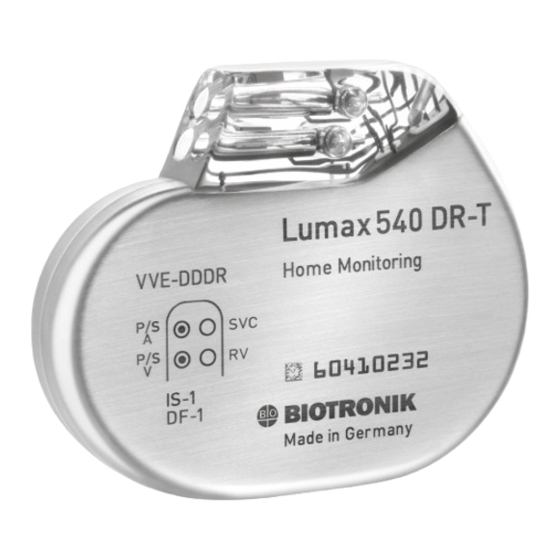 BIOTRONIK Lumax 540 VR-T Technical Manual
