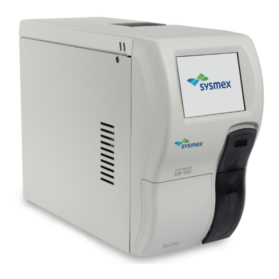 SYSMEX XW-100 Instructions For Use Manual