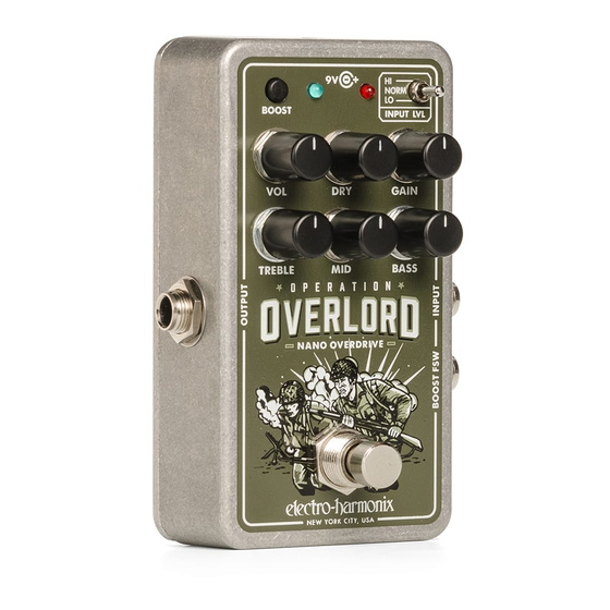 Electro-Harmonix NANO OPERATION OVERLORD Manual