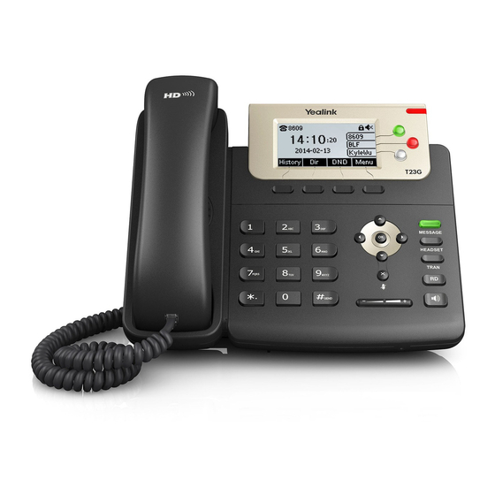 Yealink T23G Quick Installation Manual