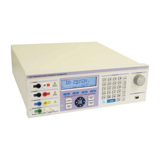 Transmille 3000 Series Calibration Manual