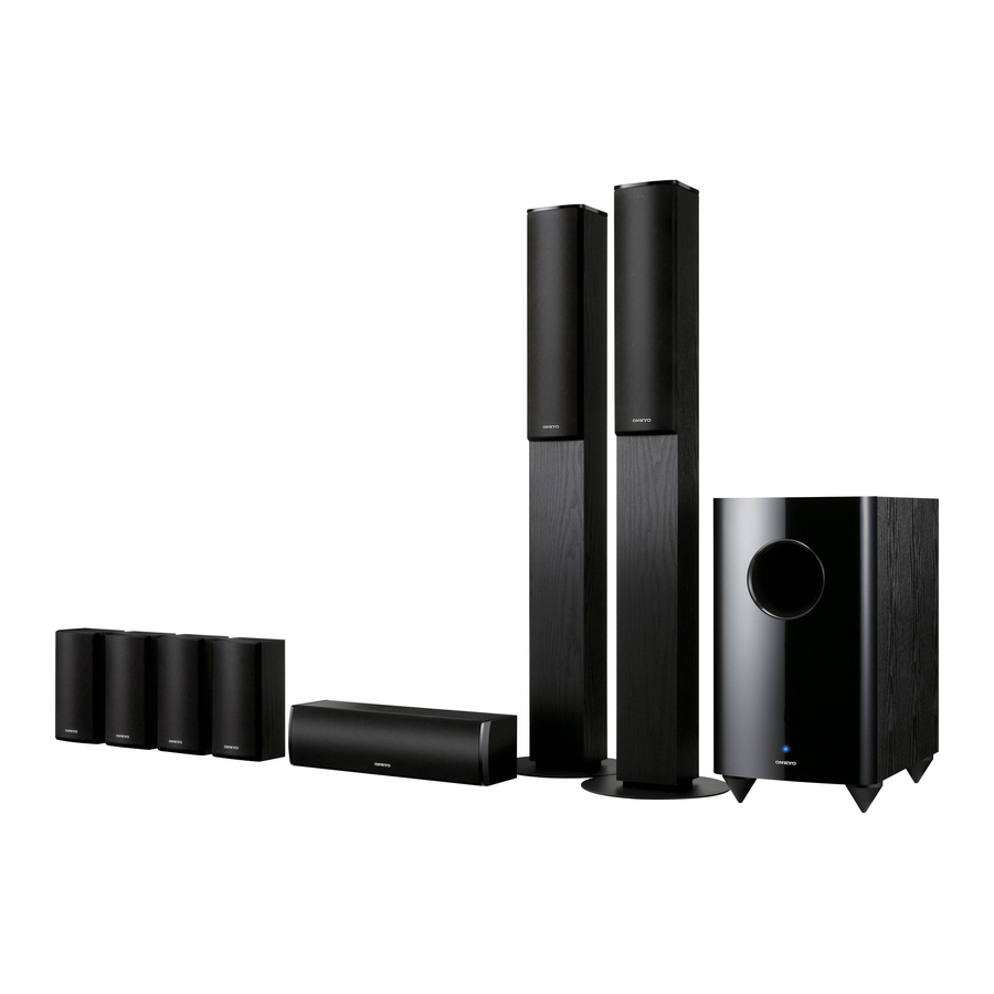 Onkyo SKS-HT870 - 7.1-CH Home Theater Speaker Sys Manuals